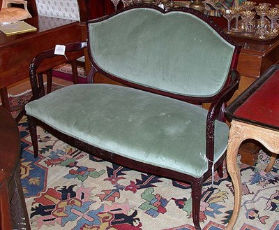 Lot 272 - Georgian Style Upholstered Mahogany Settee