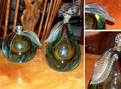 Lot 302 - Two Venetian Glass Fruit Articles