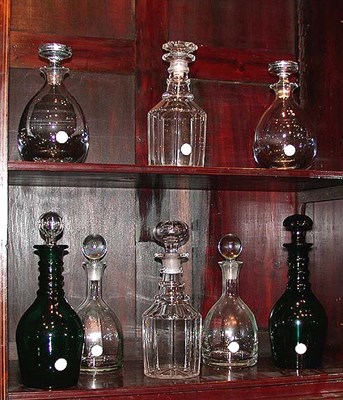 Lot 436 - Set of Eight Glass Decanters