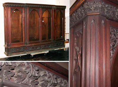 Lot 98 - Gothic Revival Walnut Bookcase Mid 19th...
