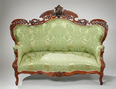 Lot 89 - Rococo Revival Rosewood Settee Attributed to J....