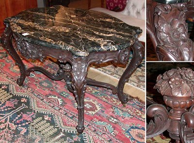 Lot 106 - Rococo Revival Walnut Center Table New York,...