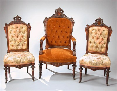 Lot 97 - Set of Five Renaissance Revival Rosewood...