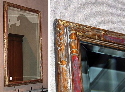 Lot 592 - Arts and Crafts Style Gilt Decorated Mirror