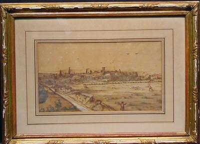 Lot 3 - Attributed to Lucas van Uden VIEW OF A TOWN...