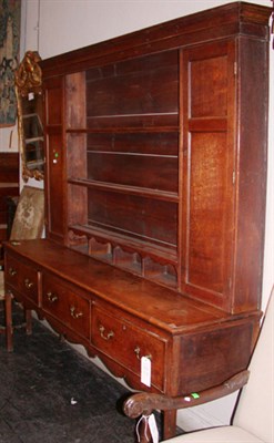 Lot 154 - Provincial George III Oak Welsh Dresser In two...