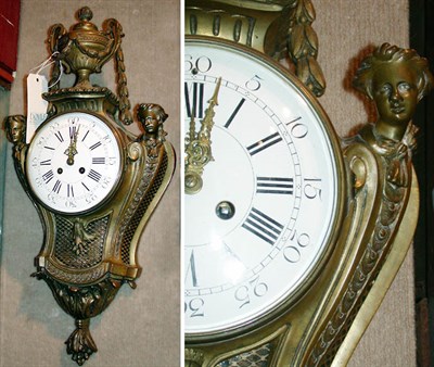 Lot 356 - Louis XV Style Gilt-Metal Cartel Clock