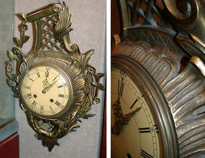 Lot 358 - Louis XV Style Gilt-Metal Cartel Clock