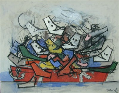 Lot 108 - Robert Goodnough American, b.1917 BOAT TRIP...