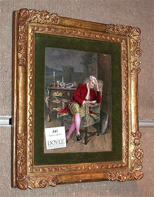 Lot 341 - Continental Enamel Painted Metal Plaque...