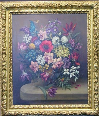 Lot 90 - Jan Van Doust Dutch, 20th century FLORAL STILL...