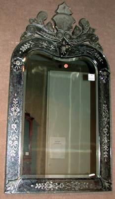 Lot 388 - Venetian Glass Mirror Height 24 inches, width...