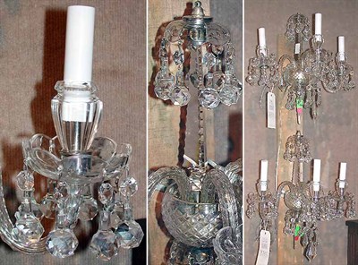 Lot 145 - Pair of Georgian Style Colorless Cut Glass...
