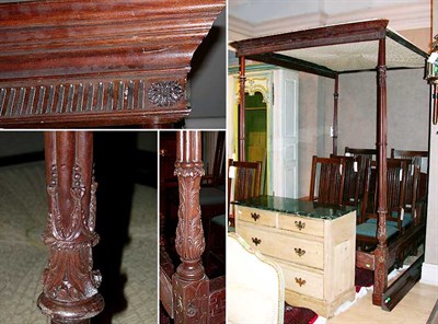 Lot 156 - George III Style Mahogany Tester Bed