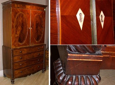 Lot 396 - Regency Mahogany Linen Press