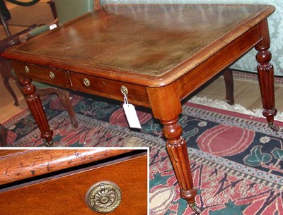 Lot 445 - William IV Leather Inset Mahogany Writing Table