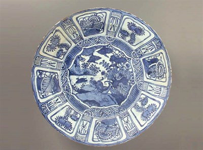 Lot 8 - CHINESE EXPORT BLUE AND WHITE KRAAK PORCELAIN...