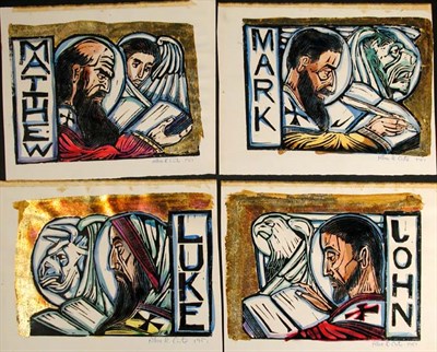 Lot 233 - Allan Rohan Crite LUKE; JOHN; MARK; MATTHEW...