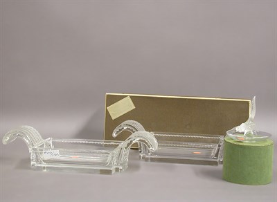 Lot 198 - Pair of Lalique Glass Porquerolles Jardinieres...
