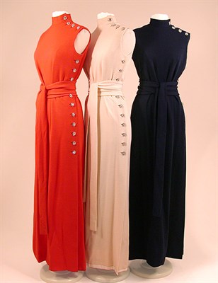 Lot 526 - Three Norell Knit Evening Gowns