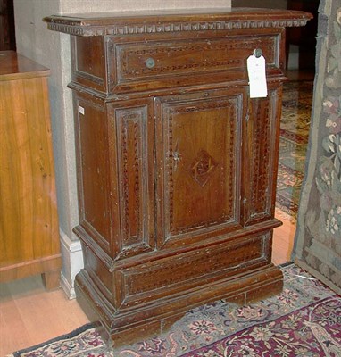 Lot 380 - Italian Renaissance Inlaid Walnut Side Cabinet...