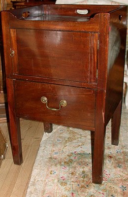 Lot 390 - Associated Pair of Georgian Style Mahogany Pot...