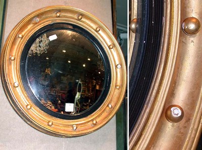 Lot 333 - Regency Style Gilt-Wood Bull's-Eye Mirror
