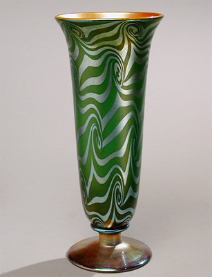 Lot 514 - Durand Glass Vase Of swollen cylindrical form,...