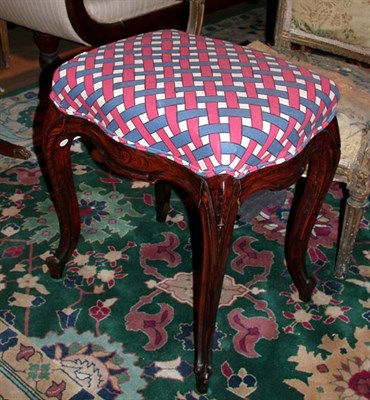 Lot 469 - Louis XV Style Upholstered Faux Painted Stool