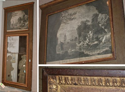 Lot 509 - Louis XVI Style Painted and Parcel Gilt Trumeau