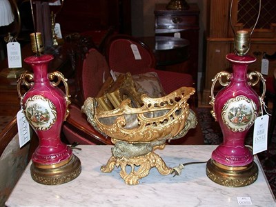 Lot 432 - Louis XV Style Gilt and Patinated-Metal...