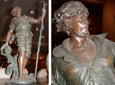 Lot 419 - Patinated-Metal Sculpture After a model by A....