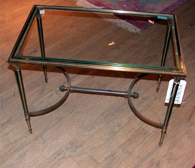 Lot 315 - Neoclassical Style Glass Top Gilt-Metal Low Table