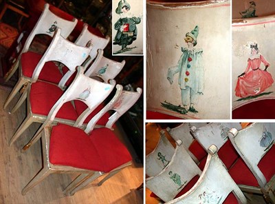Lot 273 - Set of Six Italian Painted Side Chairs