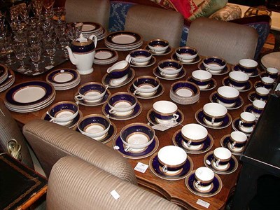 Lot 312 - English Gilt and Cobalt Decorated Porcelain...