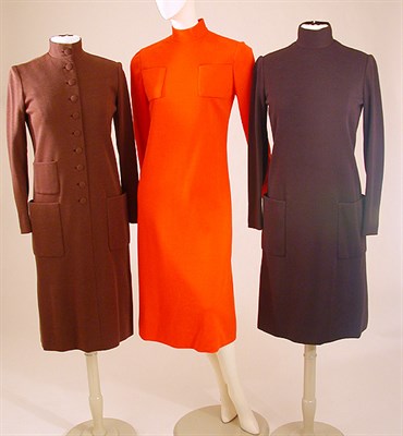 Lot 529 - Three Norell Long Sleeved Day Dresses