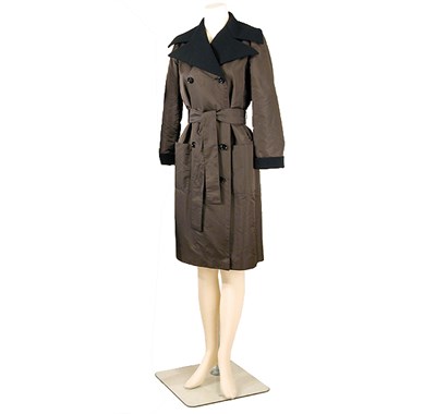 Lot 2066 - Norell Chocolate Silk Day Coat