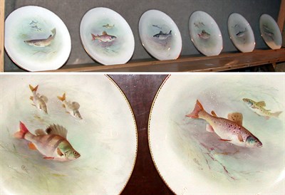 Lot 366 - Set of Six Worcester Gilt Decorated Porcelain...