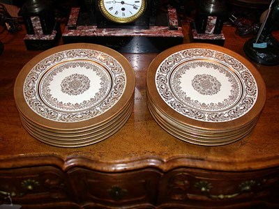 Lot 479 - Set of Twelve Gilt Decorated Porcelain Service...