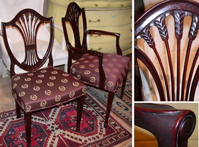 Lot 291 - Assembled Set of Seven Georgian Style Mahogany...