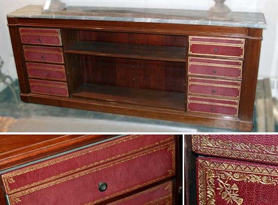 Lot 109 - Empire Style Marble Top Mahogany Bookcase