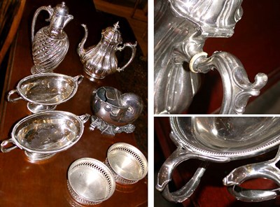 Lot 286 - Group of Seven Silver Plated and Glass...