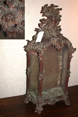 Lot 206 - Italian Rococo Oak Table Vitrine The glazed...