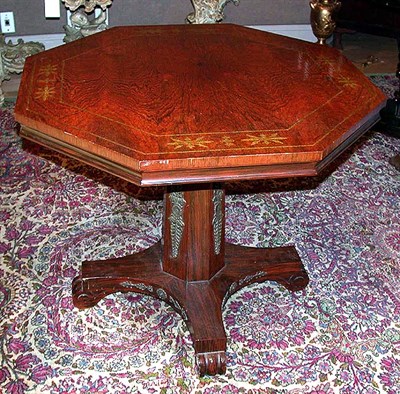 Lot 348 - Empire Style Bronze Mounted Rosewood Center...
