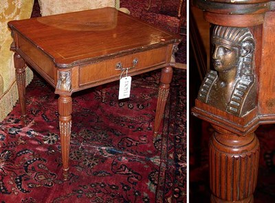 Lot 574 - Empire Style Mahogany Side Table Height 28...