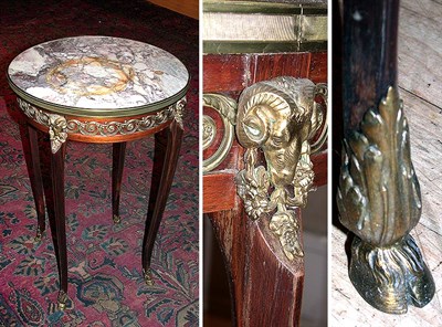 Lot 368 - Louis XV Style Bronze Mounted Marble Top...
