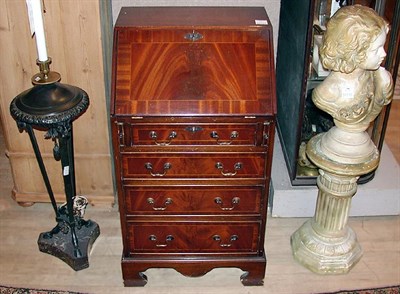 Lot 379 - Georgian Style Mahogany Slant-Front Desk