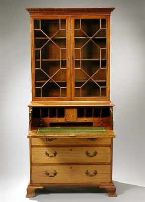 Lot 337 - George III Mahogany Secretary Bookcase 18th...