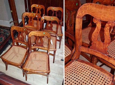Lot 137 - Set of Six Classical Maple Side Chairs Mid...