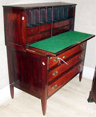 Lot 124 - Federal Mahogany and Maple Fall Front Desk